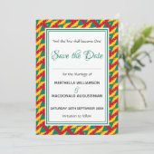 GRENADA FLAG Gepersonaliseerd Schrift Stijlvol Save The Date (Staand voorkant)