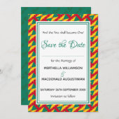 GRENADA FLAG Gepersonaliseerd Schrift Stijlvol Save The Date (Voorkant / Achterkant)