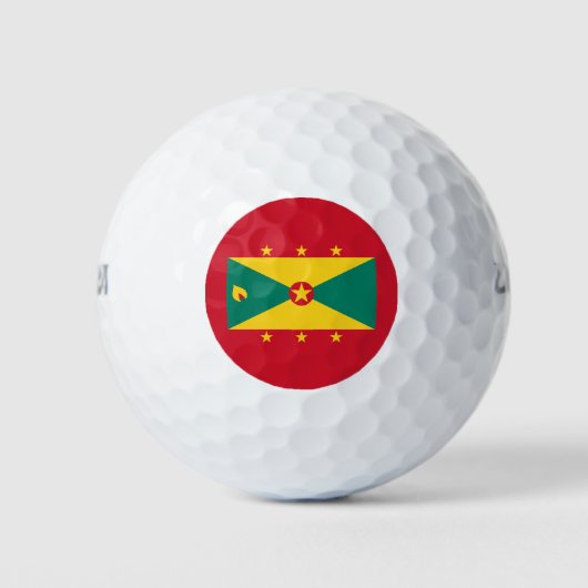 Grenada Flag Golfballen (Voorkant)