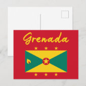Grenada Flag Grenadian Caribbean Carnival Mas Briefkaart (Voorkant / Achterkant)