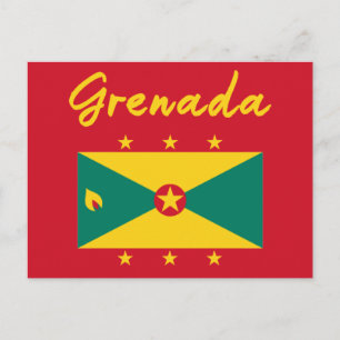Grenada Flag Grenadian Caribbean Carnival Mas Briefkaart