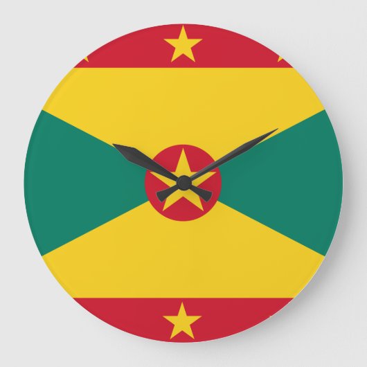 Grenada Flag Grote Klok (Voorkant)