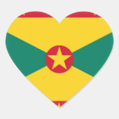 Grenada Flag Hart Sticker (Voorkant)