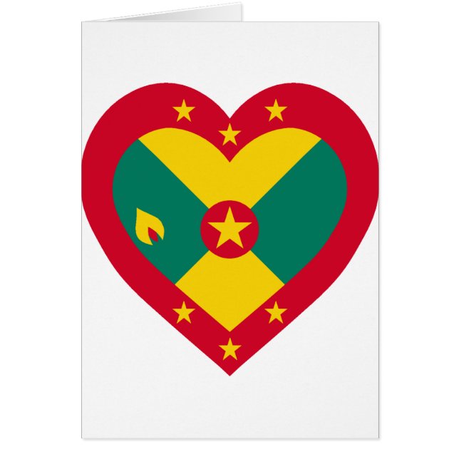 Grenada Flag Heart (Voorkant)