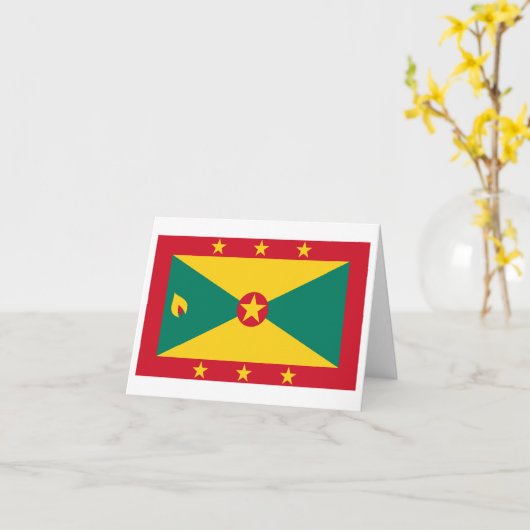 Grenada Flag Kaart (Gele Bloem)