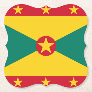 Grenada Flag Kartonnen Onderzetters