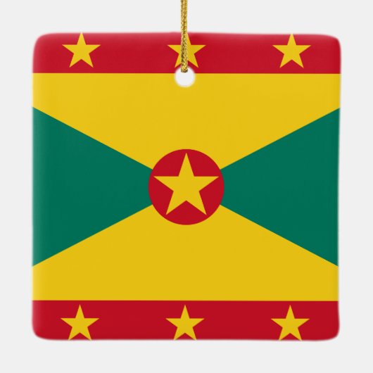 Grenada Flag Keramisch Ornament (Achterkant)