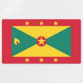 Grenada Flag Labels (Design 1)