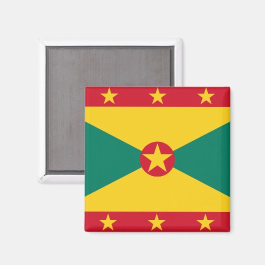 Grenada Flag Magneet (Voorkant / Achterkant)