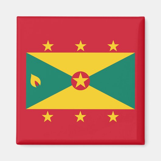 Grenada Flag Magneet (Voorkant)
