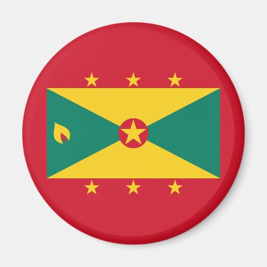 Grenada Flag Magneet (Voorkant)
