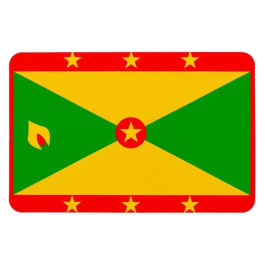 Grenada Flag Magneet (Horizontaal)