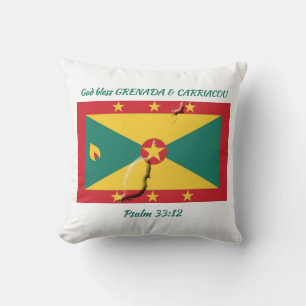 GRENADA FLAG MAP Patriottische scripts aangepaste Kussen
