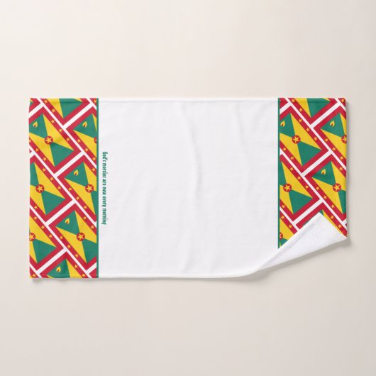 GRENADA FLAG Persoonlijke scripts WHITE Bad Handdoek (Handdoek)