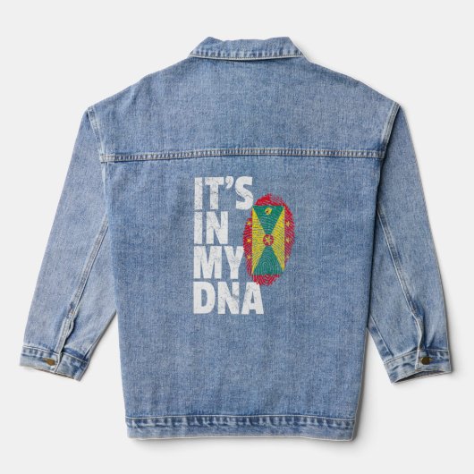 Grenada Flag Pride Country Home Nation Familie Denim Jacket (Achterkant)