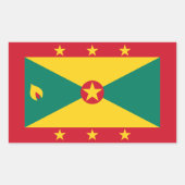 Grenada Flag Rechthoekige Sticker (Voorkant)