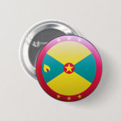 Grenada Flag Ronde Button 5,7 Cm (Voorkant /achterkant)