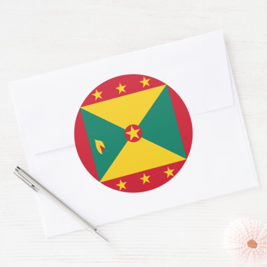 Grenada Flag Ronde Sticker (Envelop)