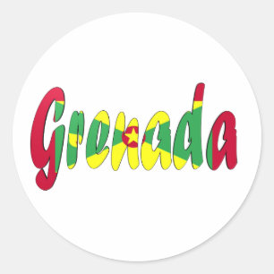 Grenada Flag Ronde Sticker