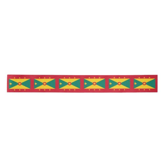 Grenada Flag Satijnen Lint (Voorkant)