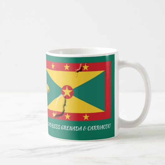 GRENADA FLAG | Schrift | Patriottisch GREEN Koffiemok (Rechts)