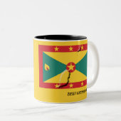 GRENADA FLAG Scripting Gepersonaliseerd patriottis Tweekleurige Koffiemok (Voorkant rechts)