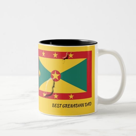 GRENADA FLAG Scripting Gepersonaliseerd patriottis Tweekleurige Koffiemok (Rechts)