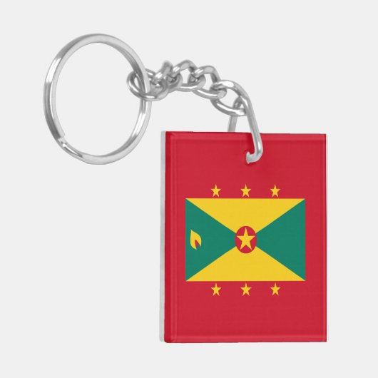Grenada Flag Sleutelhanger (Voorkant Links)