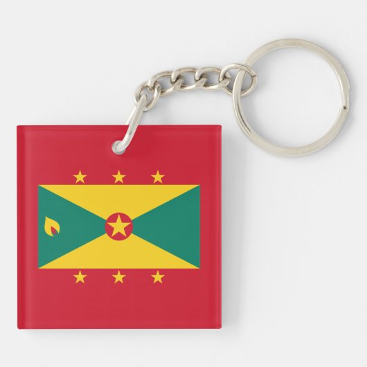Grenada Flag Sleutelhanger (Achterkant)