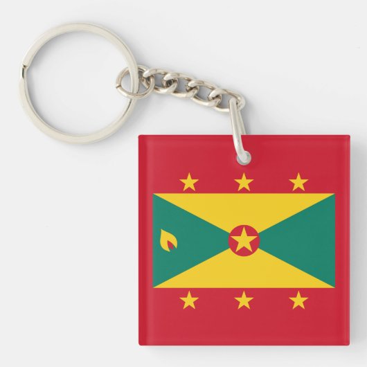 Grenada Flag Sleutelhanger (Voorkant)