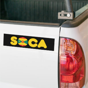 Grenada Flag Soca Music Grenadian Caribbean Bumpersticker