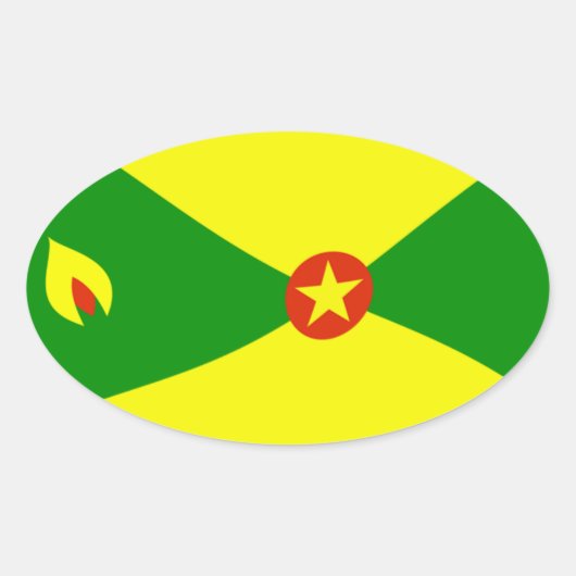 Grenada Flag Sticker (Voorkant)