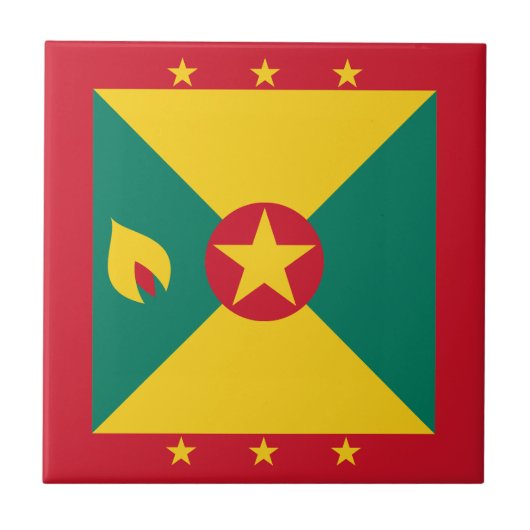 Grenada Flag Tegeltje (Voorkant)