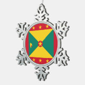 Grenada Flag Tin Sneeuwvlok Ornament (Rechts)