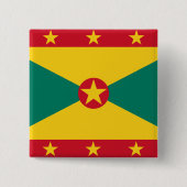 Grenada Flag Vierkante Button 5,1 Cm (Voorkant)