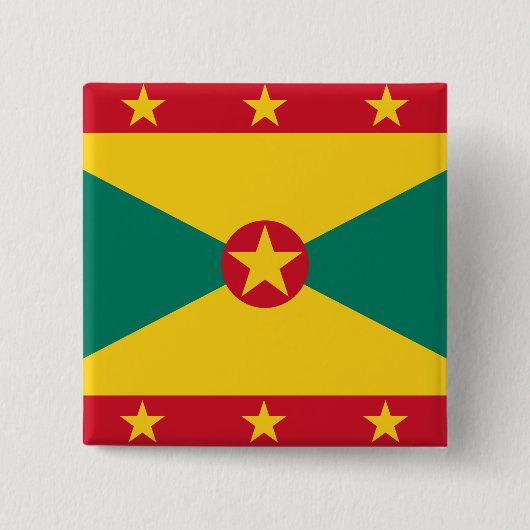 Grenada Flag Vierkante Button 5,1 Cm (Voorkant)