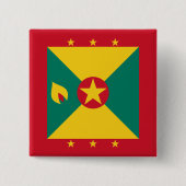 Grenada Flag Vierkante Button 5,1 Cm (Voorkant)