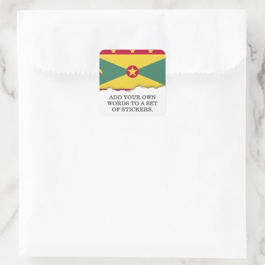 Grenada Flag Vierkante Sticker (Tas)