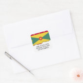 Grenada Flag Vierkante Sticker (Envelop)