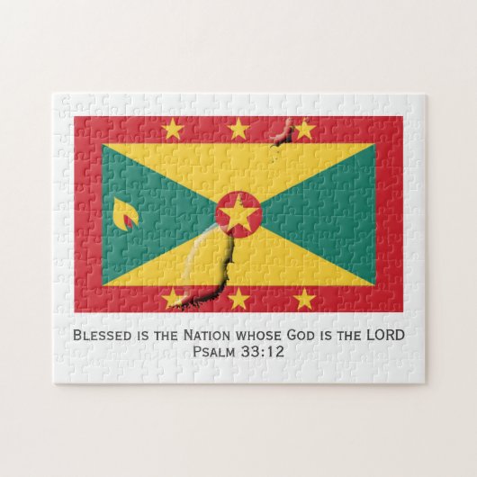 GRENADA | Gezegende natie | GRENADIAN FLAG Legpuzzel (Horizontaal)