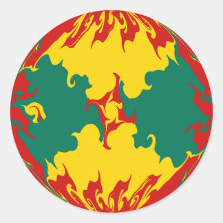 Grenada Gnarly vlag Ronde Sticker