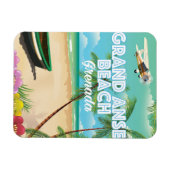 Grenada Grand Anse Beach Reisposter Magneet (Horizontaal)