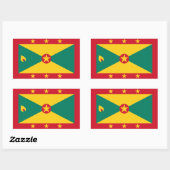 Grenada/Grenadaanse vlag Rechthoekige Sticker (Vel)