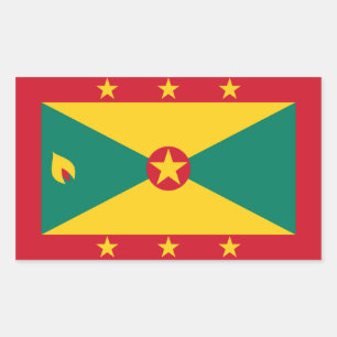 Grenada/Grenadaanse vlag Rechthoekige Sticker
