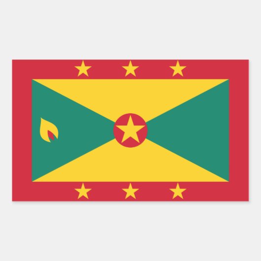 Grenada/Grenadaanse vlag Rechthoekige Sticker (Voorkant)