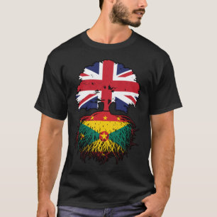 Grenada Grenadian Brits - Groot-Brittannië - vlag T-shirt