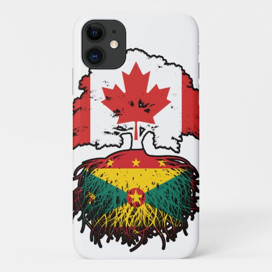 Grenada Grenadian Canadian Canada Tree Roots Flag Case-Mate iPhone Case (Achterkant)