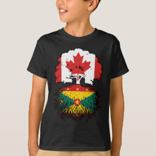 Grenada Grenadian Canadian Canada Tree Roots Flag T-shirt