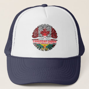 Grenada Grenadian Canadian Canada Tree Roots Flag Trucker Pet