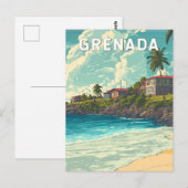 Grenada Illustration Travel Art Vintage Briefkaart (Voorkant / Achterkant)